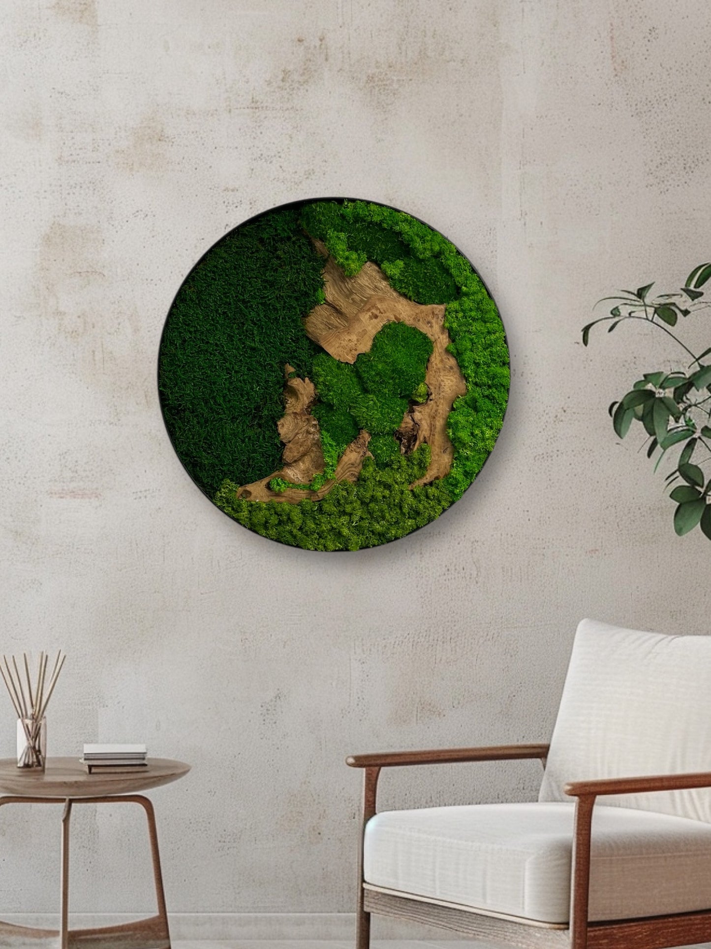 Preserved Moss Wall Art Round 12” or 20”