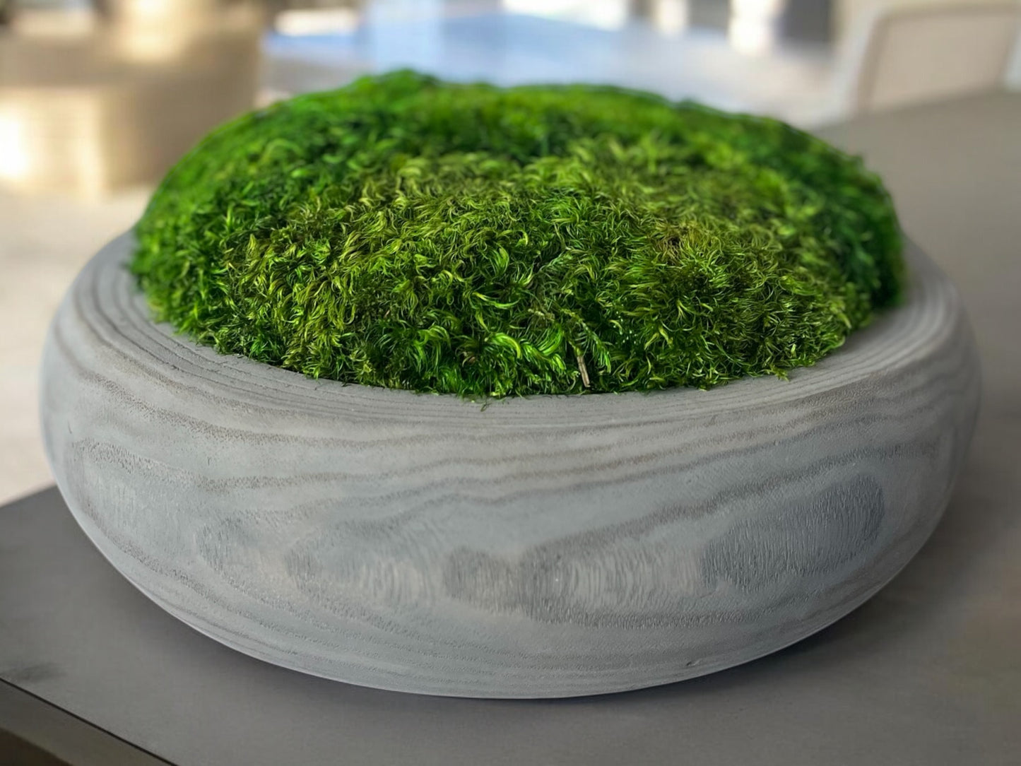 12” Round Rustic Moss Bowl