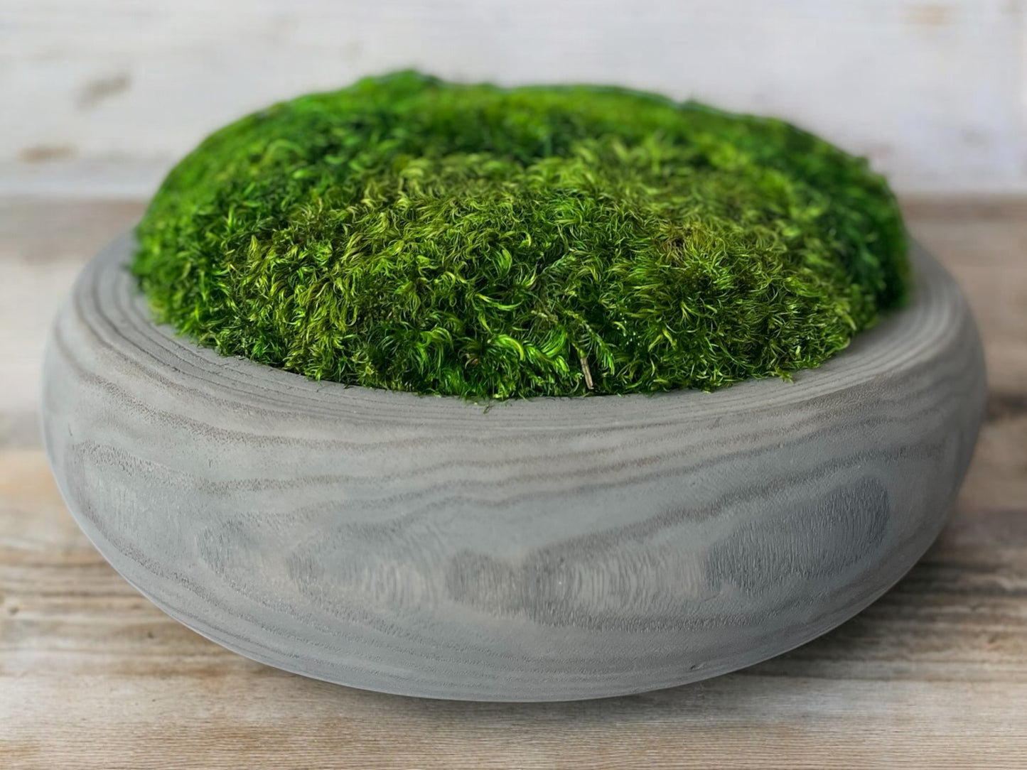 12” Round Rustic Moss Bowl