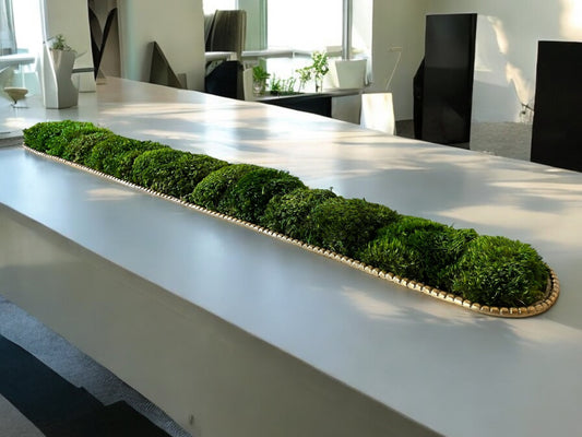 43" Gold Metal Preserved Moss Bowl
