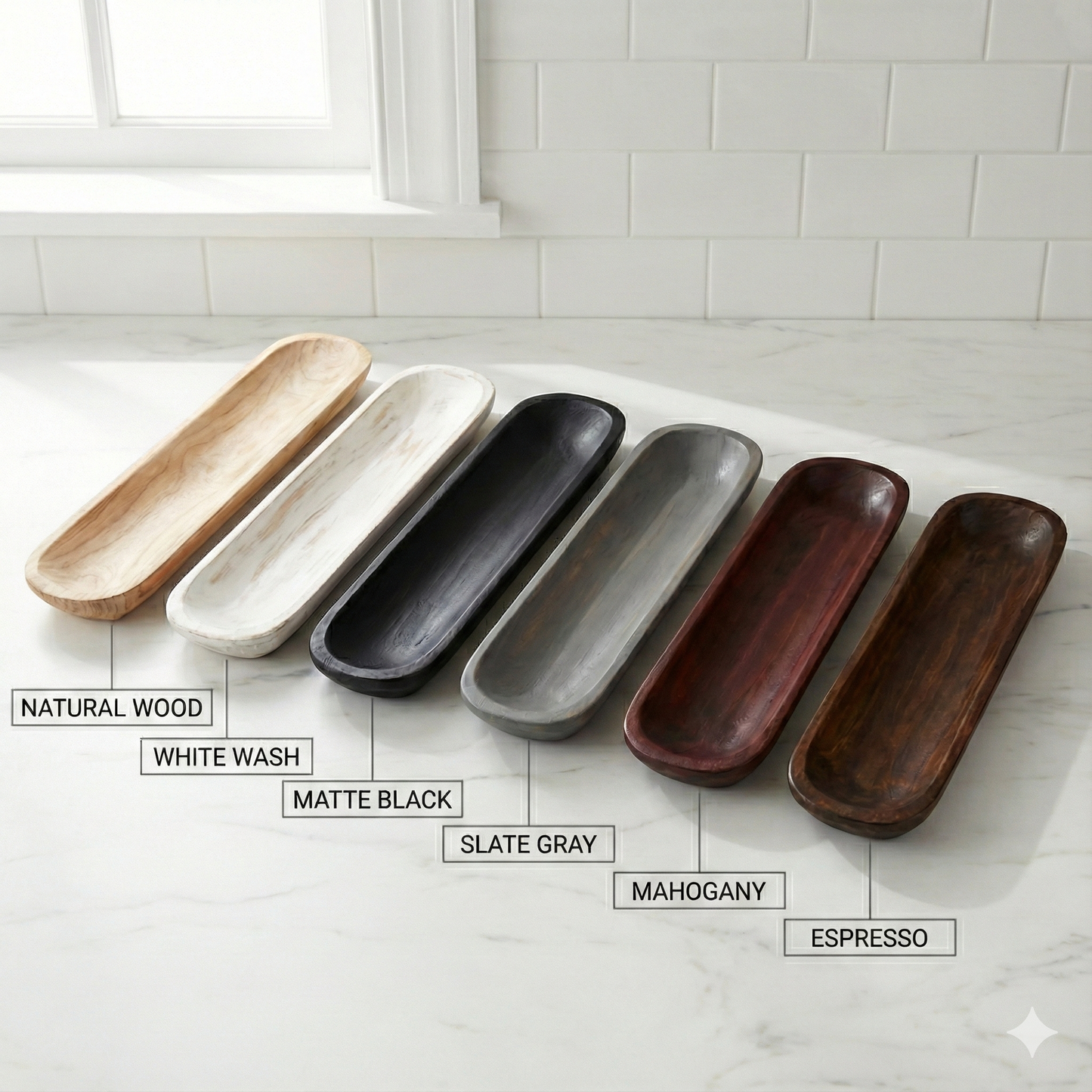 60" Handmade Long Wood Dough Bowl (Copy)