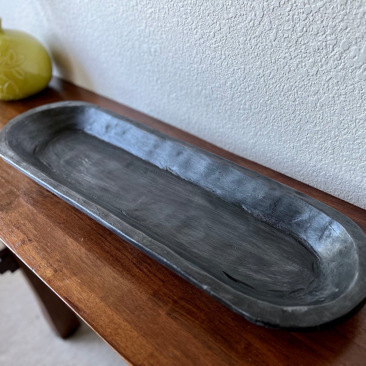 30" Large Antique Primitive Wooden Decorative Bowl