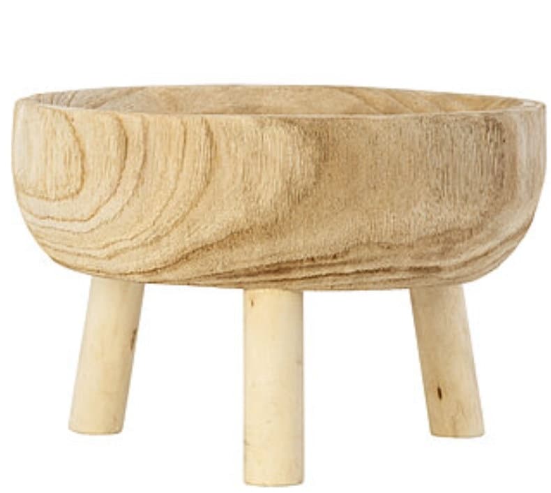 11x6" hohe graue Moosschale mit Beinen