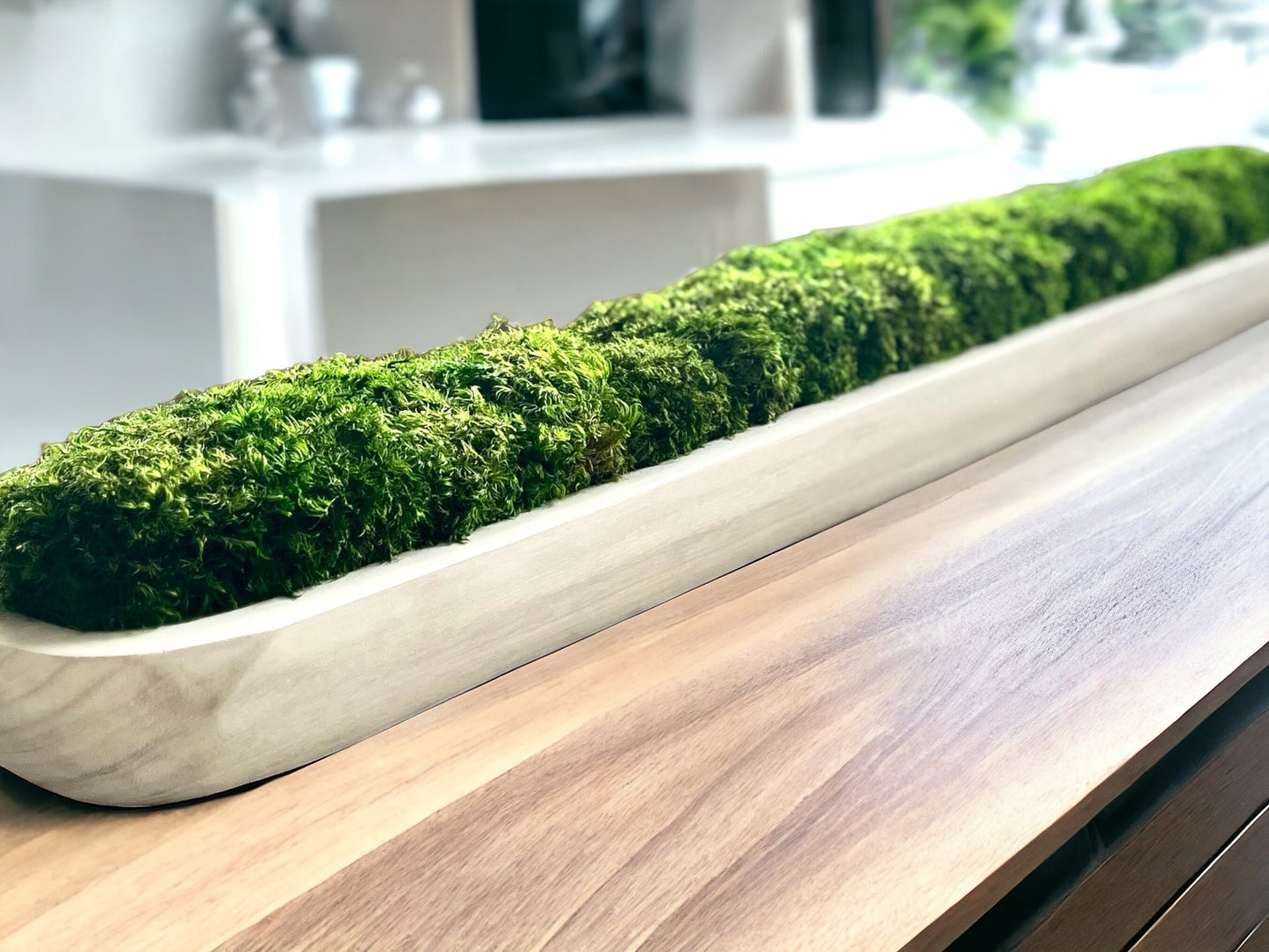 40" abgerundete Schale aus Paulownia-Holz