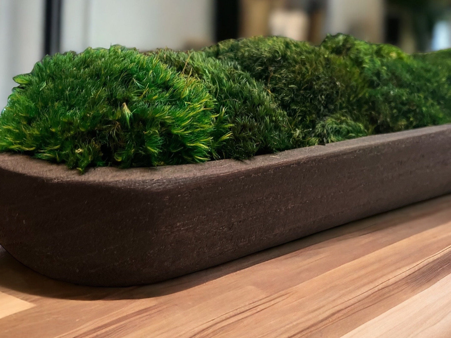 40" abgerundete Schale aus Paulownia-Holz