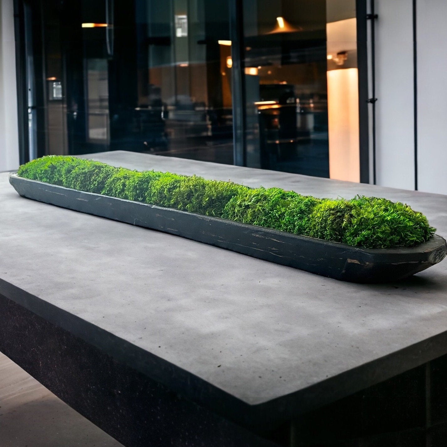 40" lange rustikale Teigschüssel aus Holz