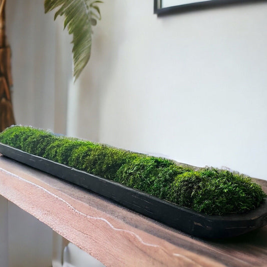 40" Long Rustic Wooden Dough Bowl