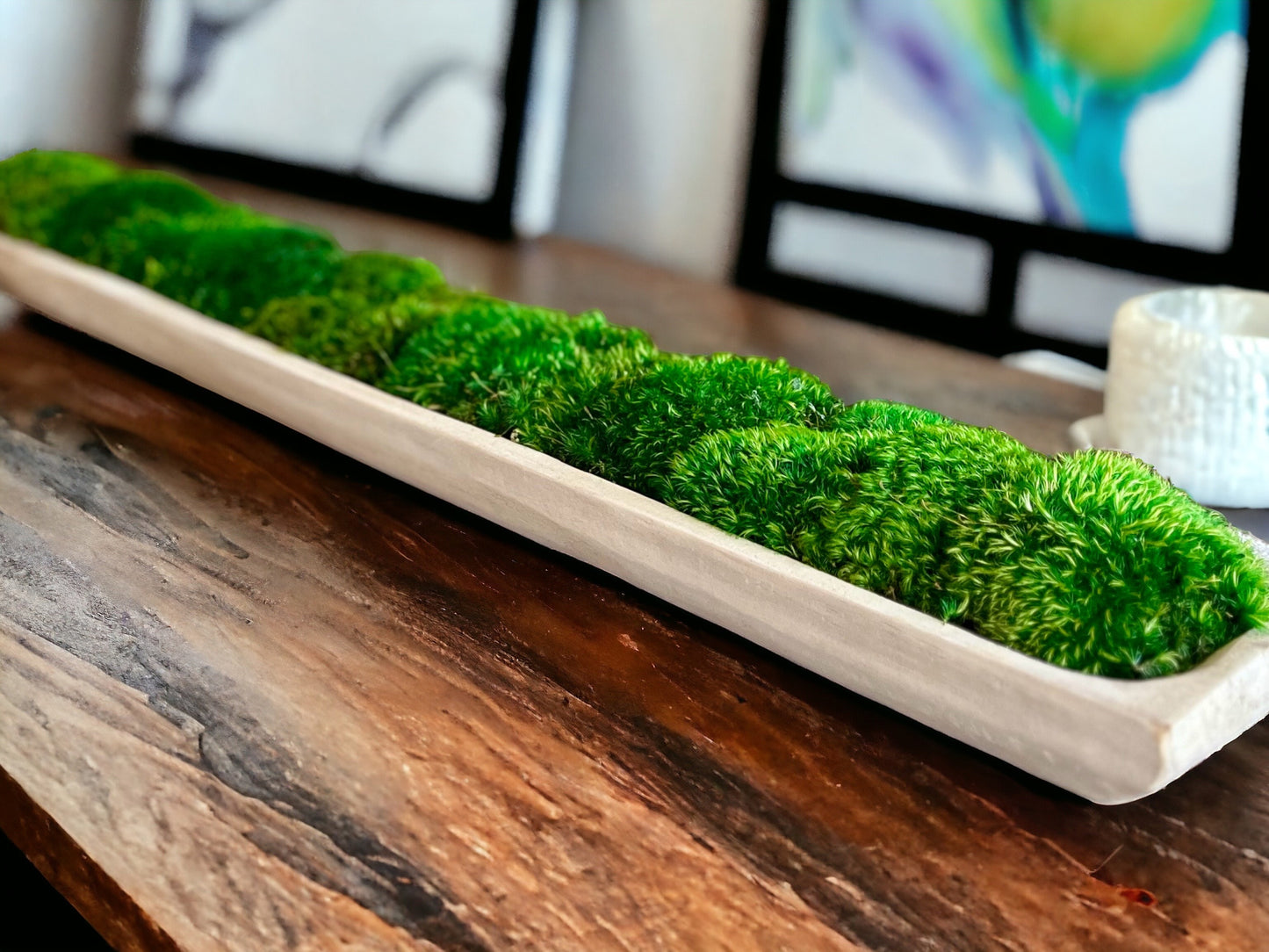 40" extra lange rechteckige Paulownia-Moosschale