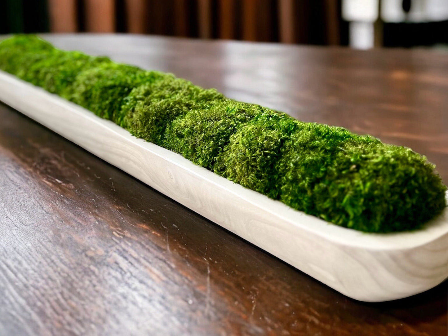 40" abgerundete Schale aus Paulownia-Holz