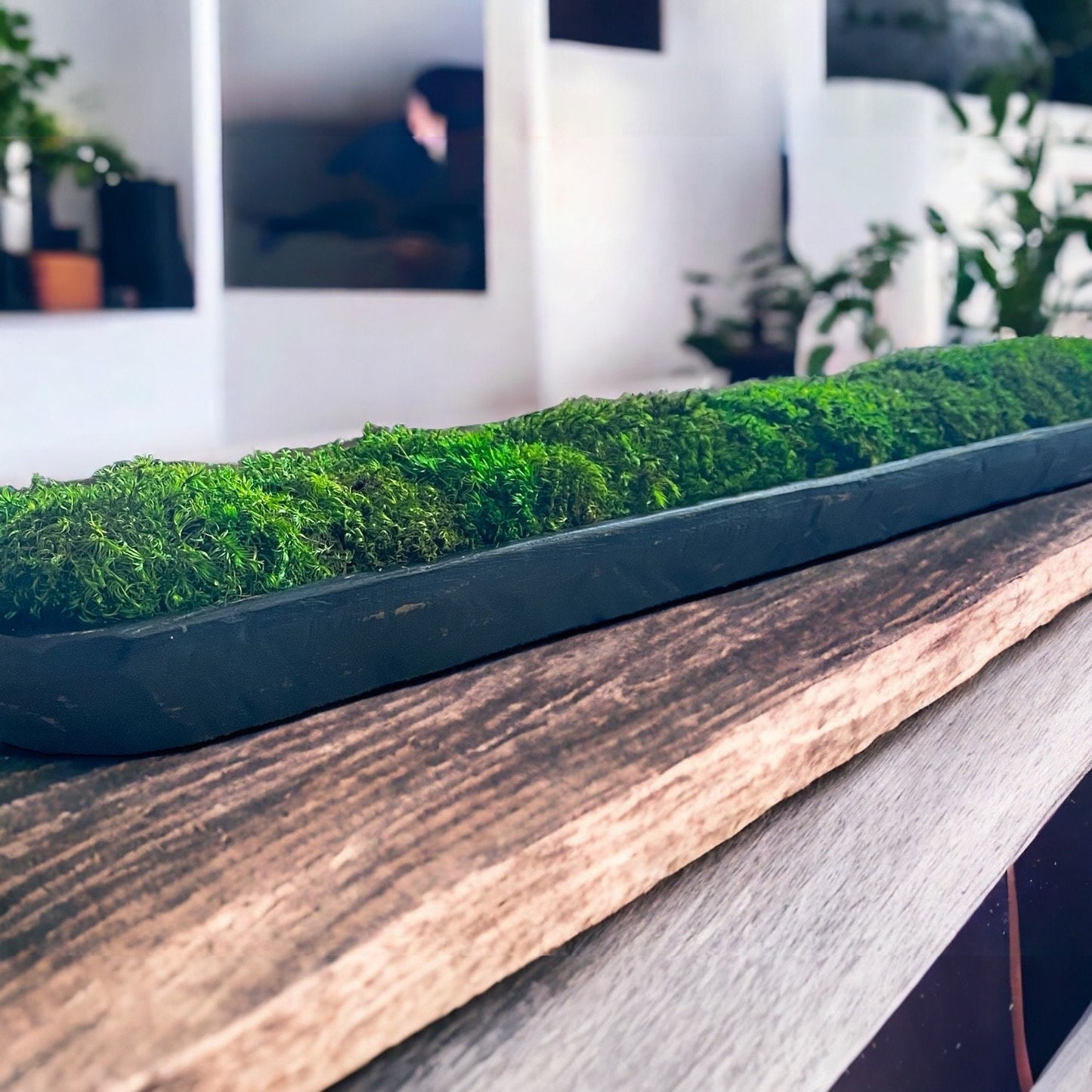 40" lange rustikale Teigschüssel aus Holz