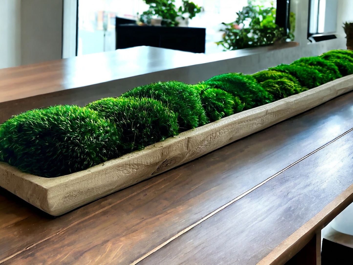 40" extra lange rechteckige Paulownia-Moosschale