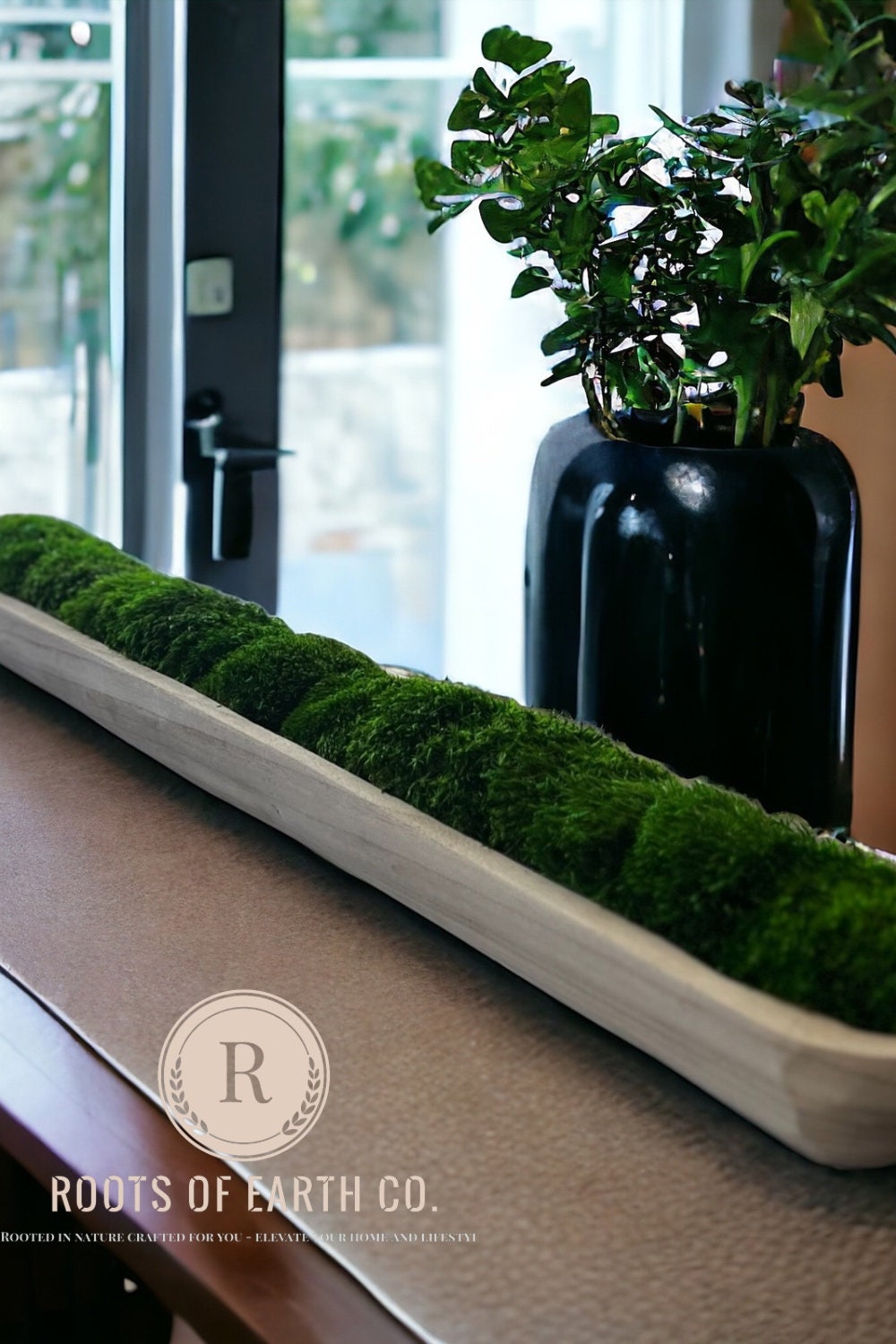 40" abgerundete Schale aus Paulownia-Holz