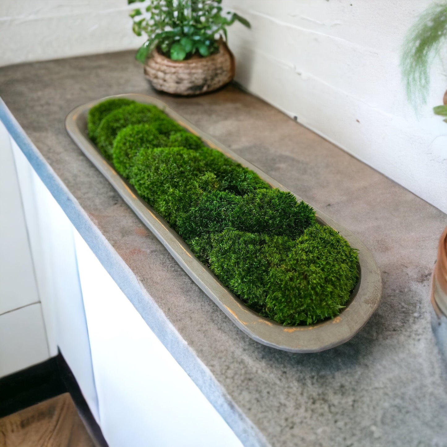 30" konservierte moosgraue Teigschüssel