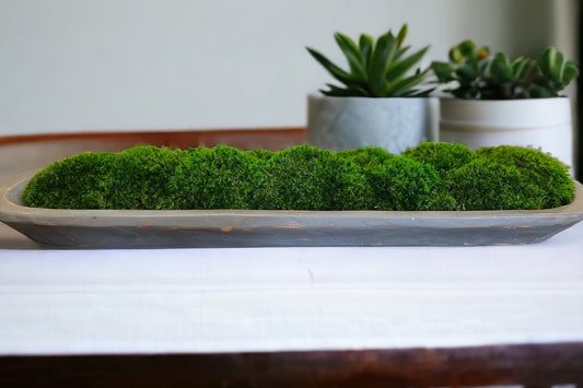 30" Preserved Moss Gray Dough Bowl