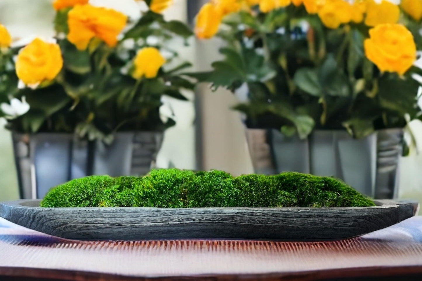 28" Moss Paulownia Wood Dough Bowl