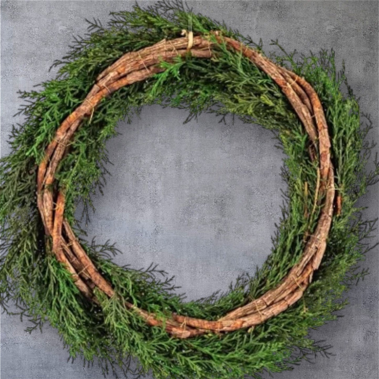 14-inch Preserved Cedar Wreath Christmas Door Wreath