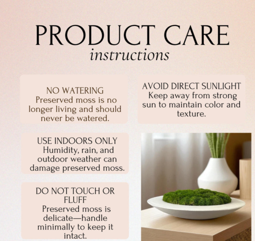 60" Preserved Moss Centerpiece