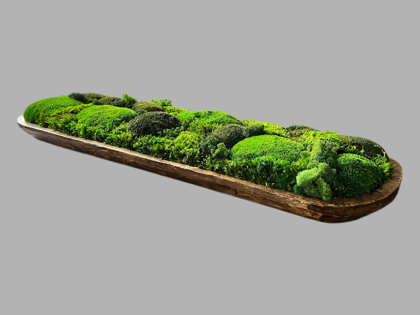 40” Preserved Moss Centerpiece Large Dough Bowl