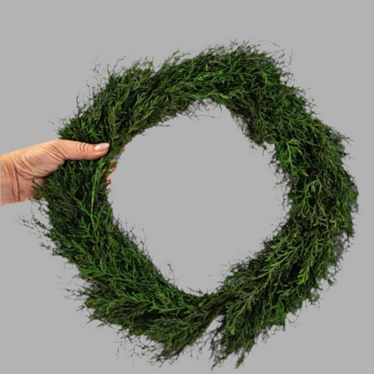 14-inch Preserved Cedar Wreath Christmas Door Wreath