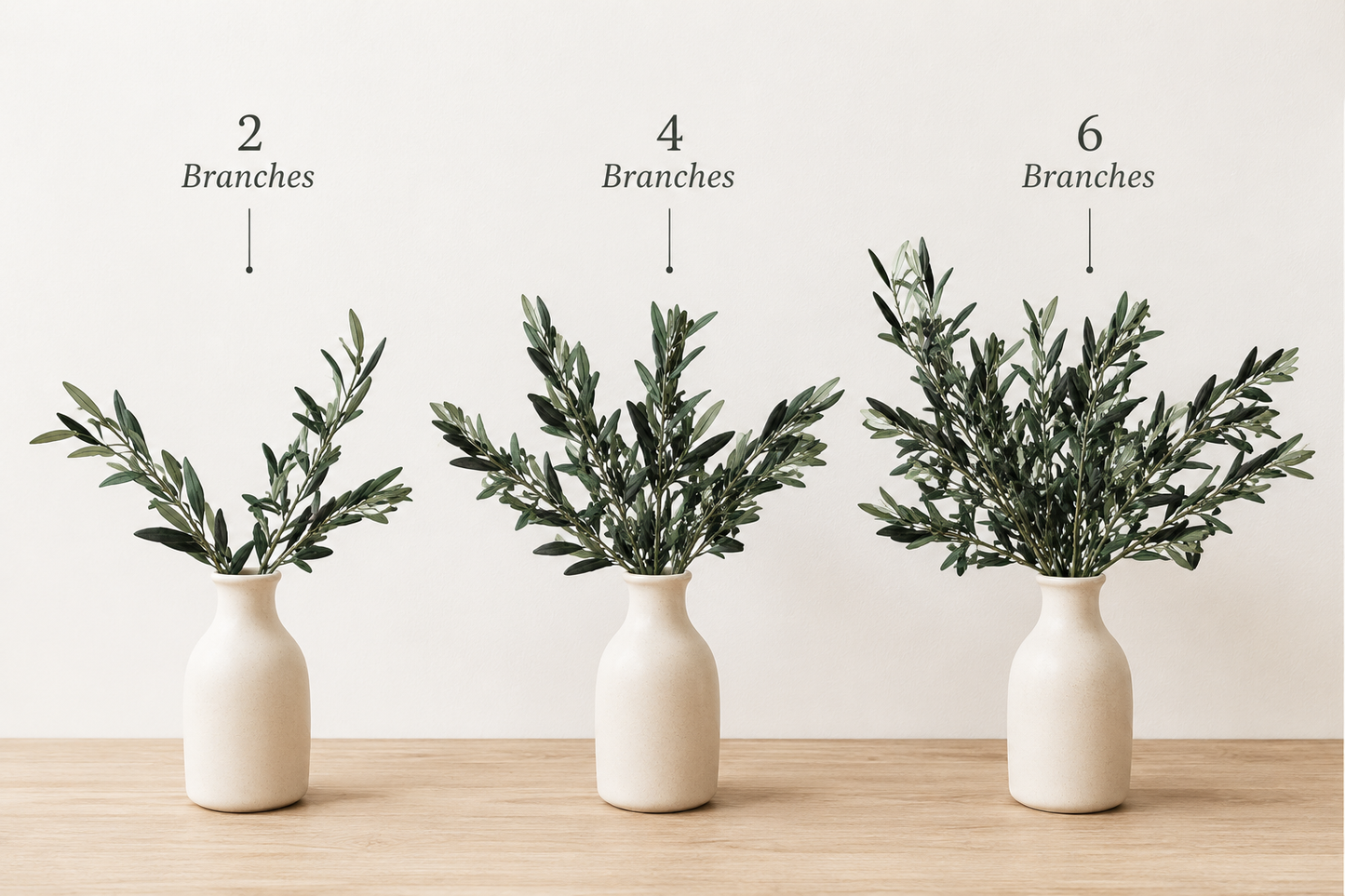 Preserved Olive Branches – Real Dried Mediterranean Greenery Stems for Tall Vase