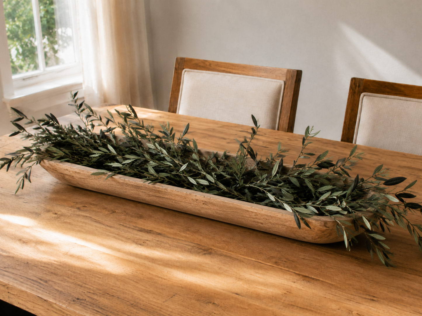 Preserved Olive Branches – Real Dried Mediterranean Greenery Stems for Tall Vase