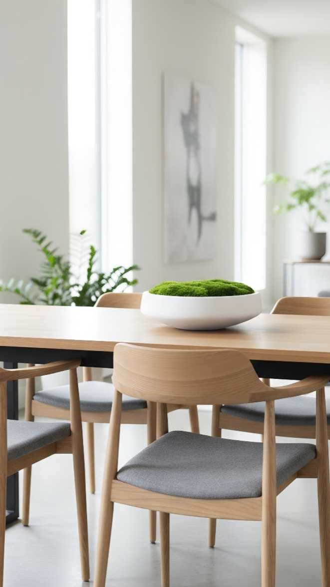 Preserved Moss Bowl – Maintenance Free Concrete Centerpiece Lasts 8+ Years