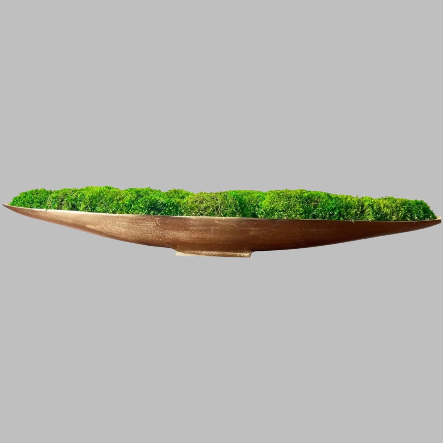 32" Preserved Moss Metal Boat Bowl