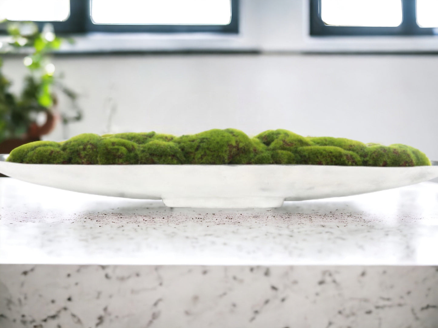 40" Preserved Moss Metal Boat Bowl