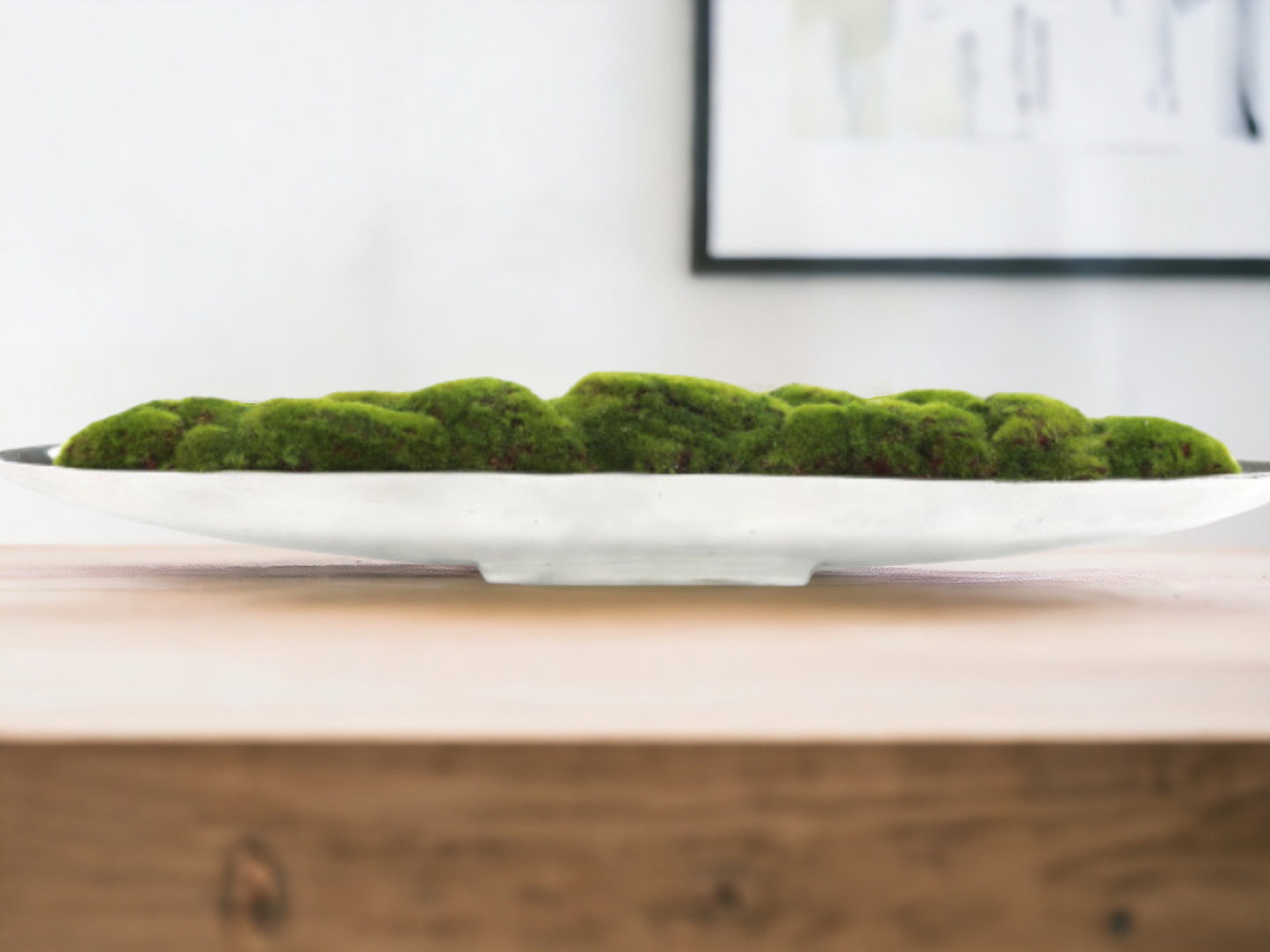 40" Preserved Moss Metal Boat Bowl