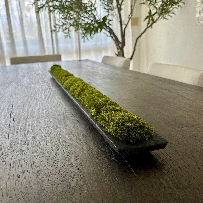 43" Extra Long Rectangle Paulownia Moss Bowl