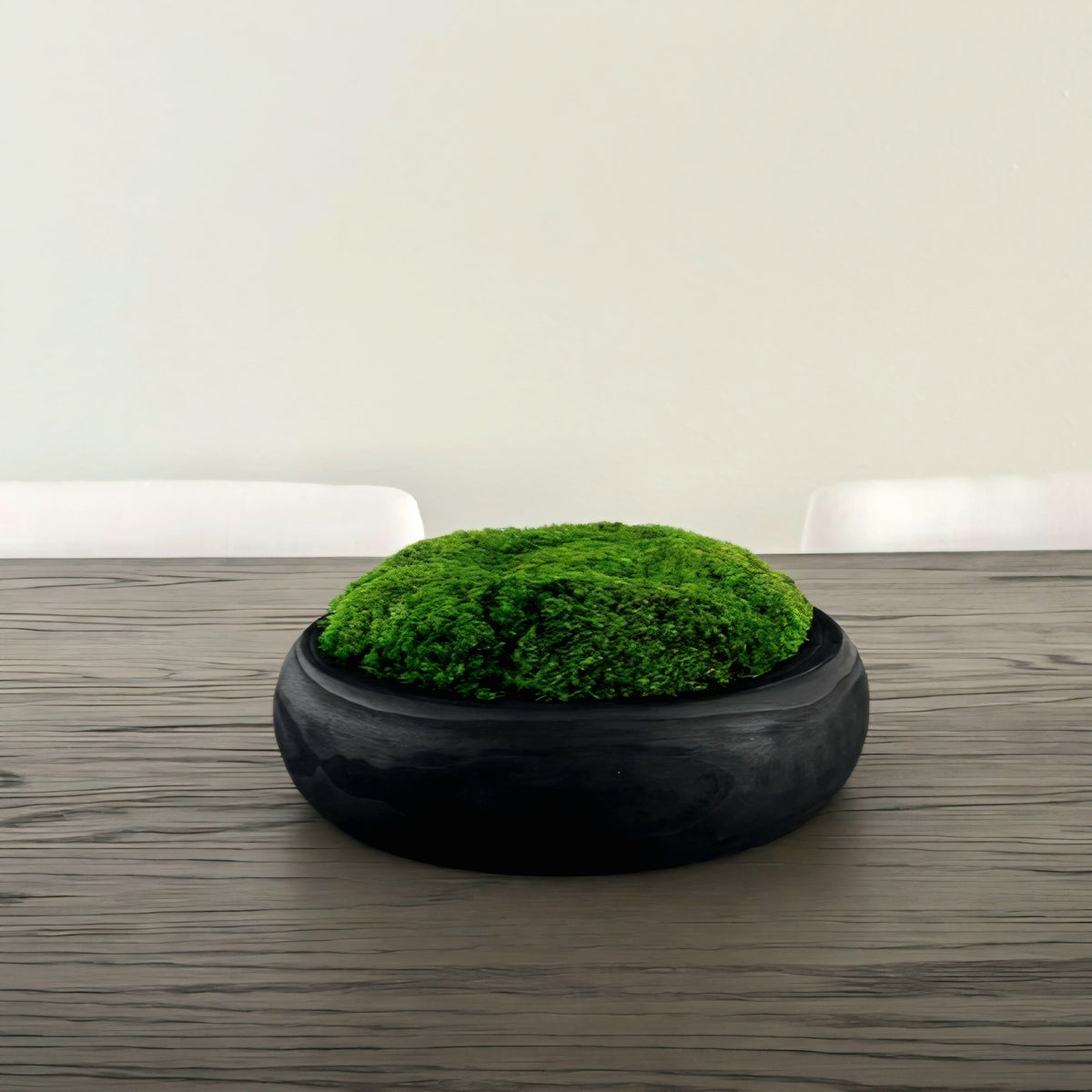 Moss Centerpiece Bowl – 12" Round Preserved Natural Rustic Table Decoration